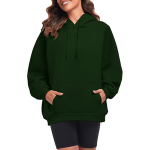 Korean Cotton Oversized Full-Zip Hoodie for Women Casual Long Sleeve Sweatshirt Pocket Winter <b>Lightweight</b> <b>Jacket</b> <b>Ladies</b> Tops - Product Image 3