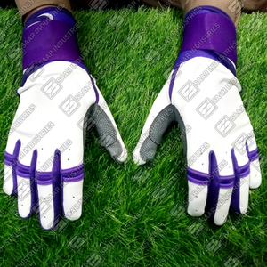 Los mejores guantes de bateo de béisbol y softball, combinación de Color blanco, gris y naranja única, estilo de puño largo, más suave para entrenar sólido - Product Image 6