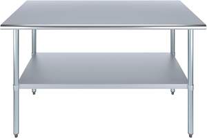 โต๊ะทำงานสแตนเลสโต๊ะเตรียมอาหารในครัวโลหะ NSF ส่งตรงจากโรงงานภาษีต่ำ - Product Image 5