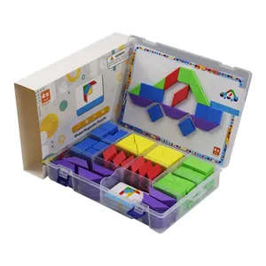 Crianças Recursos Aprendizagem EVA Pattern Blocks para Preschoolers Suprimentos Homeschool Pré-escolar Aprendizagem Jogos Forma Manipulatives