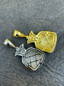 Pendentif en diamant de style vintage pour hommes en argent 925 et plaqué or 18 carats Bijoux de mode pour vêtements de fête - Product Image 3