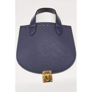 Housse de sac en similicuir bleu marine 20x22cm pour bagages - Product Image 1