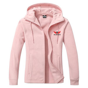 Veste polaire personnalisée à fermeture éclair pour femmes, manteau de randonnée d'extérieur léger et coupe-vent avec col montant pour l'automne et l'hiver - Product Image 1