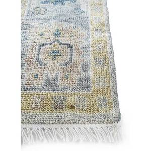 Alfombra de Lana Anudada a Mano Cyanna Blue, Alfombra Rectangular con Diseño de Medallón para Sala de Estar o Pasillo, Estilo Puzzle Patchwork-PKWL-926 para Adolescentes - Product Image 4