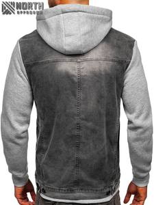 Veste en jean d'hiver pour hommes de haute qualité, respirante, avec logo sur le devant, vêtements d'extérieur décontractés. - Product Image 2