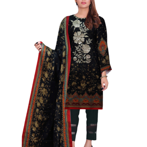 Designer femmes trois pièces style pakistanais vêtements d'été broderie travail dentelle a-ligne Shalwar Kameez taille naturelle pour - Product Image 3