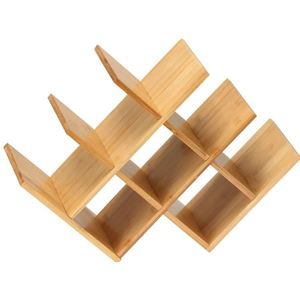Brown Solid Wood Wine Bottle Storage Rack Holder for <b>Kitchen</b> Home Decoration Dining <b>Table</b> champagne Wine Display Rack Holder bar - Product Image 5