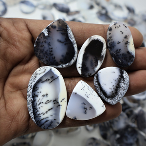 Cabochon d'opale naturelle Dendrite Pierres précieuses en vrac Cabochon lisse unique Dendrite Opale Cabochon pour la fabrication de bijoux - Product Image 3