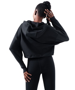 Sudadera con Capucha Extra Grande para Gimnasio y Yoga para Mujer, Tejido de Rizo, Ecológica, Impresión Personalizada, Ropa Deportiva con Logotipo Frontal - Product Image 2