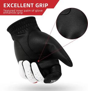 Mens <b>Golf</b> Glove Hook and Loop Closure Single Piece Left Right Hand Genuine Sheepskin Leather Soft Breathable Anti Slip Sports - Product Image 2