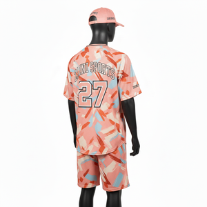 Ensemble short de baseball pour homme en polyester premium respirant avec impression par sublimation intégrale et logo en twill. - Product Image 5