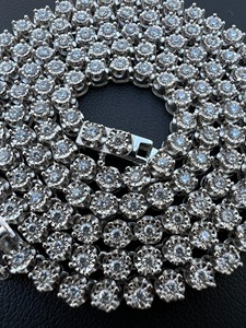 Cadena de Tenis con Diamantes de Moissanita Redondos de 3 mm de Moda, Chapada en Oro, Plata 925, Joyería de Lujo al Mejor Precio - Product Image 5