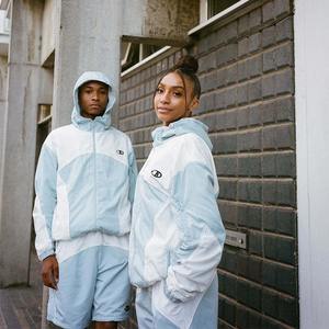 ชุดเสื้อกันลมและแจ็กเก็ตมีฮู้ดสำหรับทุกเพศชุดออกกำลังกายไนลอนสองชิ้นน้ำหนักเบาระบายอากาศได้ตามต้องการ - Product Image 6