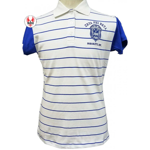 Polos personalizados Zeta Phi Beta de buena calidad al por mayor con logotipo bordado personalizado, polos de fraternidad y hermandad - Product Image 3