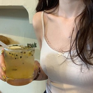 Tops negros de verano sin mangas para mujer, camiseta sin mangas con encaje, ropa interior roja, camisolas de encaje, ropa interior holgada, chaleco para mujer - Product Image 4