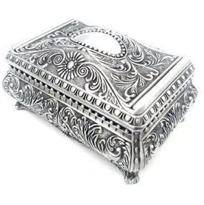 Caja de Joyería de Metal de Lujo Estilo Real con Forro de Terciopelo, Tamaño Personalizable - Eleve Su Colección, Venta al Por Mayor - Product Image 1