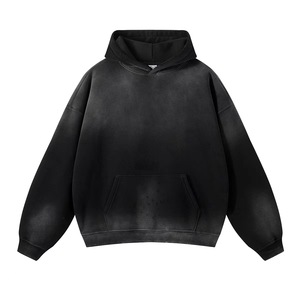 Sudadera con Capucha para Hombre, Estilo Vintage, Lavado, de Algodón Grueso y Cálido, Corte Regular, Diseño Sólido, para Invierno - Product Image 4