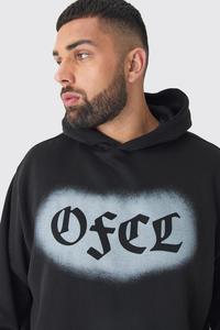 Custom Trendy Hoodie Sweatpants Jogger <b>Set</b> Tracksuit Oversized Plus OFCL <b>Spray</b> Hoodie & Relaxed Fit Jogger Sweat pants - Product Image 2