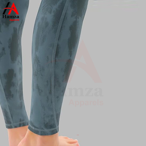 Pantalones cortos de Yoga sólidos de cintura alta tela de poliéster suave 180 GSM cuatro vías estiramiento a prueba de viento transpirable sin costuras pantalones cortos de mujer Hamza - Product Image 5