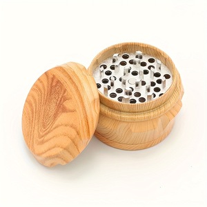 High Quality 40mm 50mm 55mm 63mm Wooden <b>Grinder</b> Set for Herbs Novelty Unique Wood New Roller Smoking <b>Metal</b> Herb <b>Grinder</b> - Product Image 1
