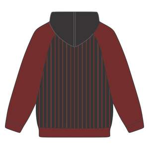 DST Delta Black Body Maroon Raglan Pinstripes Hoodie Cotton Blend Greek Sorority Apparel HBCU Soror Hoodie Clothing - Product Image 3