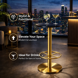 Mesa de Bar Moderna, Alta, para Recepción, Cócteles, Cafetería, Restaurante, Eventos, Salón, Muebles de Bar Comerciales - Product Image 3