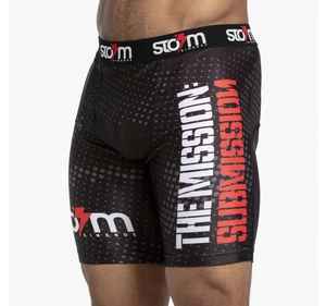 Pantalones cortos de entrenamiento MMA para hombre más vendidos, pantalones de gimnasio ajustados de compresión de entrenamiento de secado rápido de alta calidad - Product Image 4