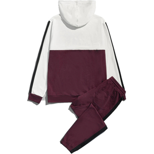 ชุดวอร์มผู้ชายแฟชั่นฤดูหนาวแบบใหม่ ลายปะติดปะต่อ แบรนด์ส่วนตัว ชุดจ็อกเกอร์ผู้ชาย ทรงเข้ารูป ชุดกีฬา ชุดวอร์มผู้ชาย ผ้าฝ้าย 100% - Product Image 5