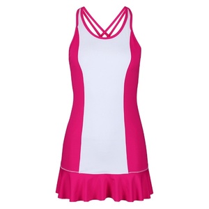 Robe de tennis respirante pour femme avec logo personnalisé conception de jupe de tennis courte avec côtés en maille ensemble uniforme de tennis respirant - Product Image 4