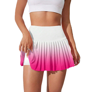 Falda deportiva plisada degradada 2025 para mujer, falda de tenis de cintura alta con pantalones cortos interiores, ropa deportiva transpirable de secado rápido - Product Image 3