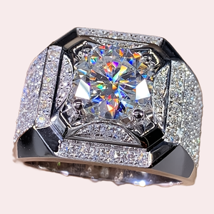 Bague de fête solitaire en or blanc VVS moissanite 18 carats 14 ct 10 ct bague en diamant originale personnalisée pour hommes et femmes - Product Image 4