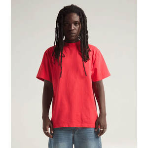 Camiseta de cuello redondo teñida con ropa Shaka Wear, camiseta personalizada de talla grande con estampado bordado liso para hombre - Product Image 4