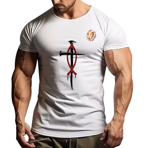 เสื้อยืดสำหรับผู้ชายเสื้อยืดพิมพ์ลายซับลิเมชันใช้ได้ทั้งชายและหญิงผ้าโพลีเอสเตอร์พิมพ์ลายแบบเรียบๆ100แบบระเหิดแบบ100% - Product Image 4