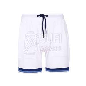 Pantalones Cortos Deportivos para Hombre, Corte Holgado, Color Sólido, 100% Algodón, Bolsillos Laterales, Transpirables, Secado Rápido, Cierre con Cordón, Estilo Urbano Informal - Product Image 1