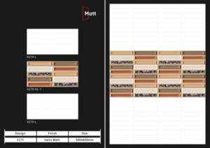 กระเบื้องบุผนังเซรามิกขนาด 300x600 มม. สำหรับห้องน้ำและห้องครัว ผิวมันเงา/ด้าน ลายแกะสลักแบบน้ำตาล ดีไซน์หรูหราสำหรับตกแต่งผนังภายใน - Product Image 4