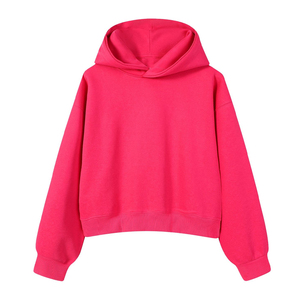 Customize Pullover Hoodies Women <b>Crop</b> <b>Top</b> Wholesale Cropped Hoodies For Ladies - Product Image 2