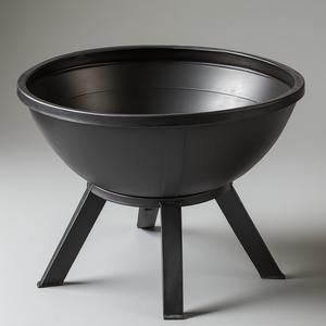 Brasero moderne en métal lourd conçu pour les terrasses et les patios extérieurs avec finition thermolaquée, combustion sécurisée, longue durée de vie - Product Image 6