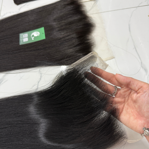 Peluca con malla frontal de color Pelucas rubias frontales de encaje HD largas y rectas con extensiones de cabello brasileño crudo Pelucas de cabello alineado con cutícula - Product Image 1