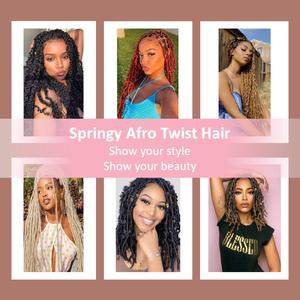 JINRUILI all'ingrosso sintetico Afro Kinky intrecciatura uncinetto capelli primavera Twist Marely Twist sfuso capelli per la <span class=keywords><strong>donna</strong></span> - Product Image 4