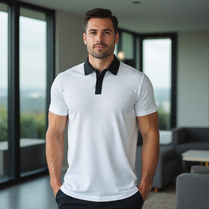 Nuevo diseño de los hombres de alta calidad Polo Logo personalizado de verano de manga corta para hombre Golf Polo Tennis Shirt - Product Image 6