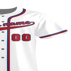 Jersey de béisbol con botón completo 100% poliéster personalizado sublimación de moda Jersey de béisbol transpirable - Product Image 6