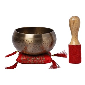 Bol chantant tibétain en laiton martelé personnalisable, fait main, pour la guérison du corps, disponible à prix d'usine - Product Image 2