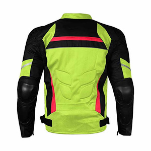 Chaqueta de carreras personalizada para motocicleta, tela de malla transpirable con armadura de alto impacto y correas ajustables, equipo óptimo para motociclistas - Product Image 3