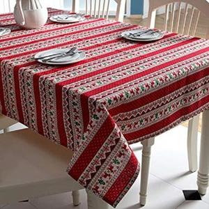 Nappe 100% coton avec un design de broderie contemporain pour la table à manger, les repas quotidiens et les occasions spéciales - Product Image 3