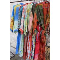 Imprimé De Luxe Soie Maison Robe Unisexe Kimono Boho Kimono Pour Femme Robe De Plage En Soie