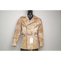 Jaket Trench Kulit Sapi Bold Elegance, Pakaian Luar Ruangan yang Bergaya