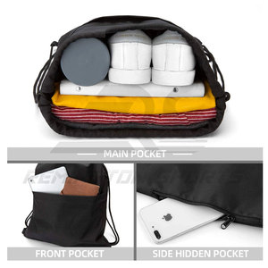 Sac à dos avec cordon de serrage pour sports de gymnastique avec logo personnalisé OEM Sacs de poche en maille avec cordon de serrage en polyester Sacs à cordon personnalisés - Product Image 6