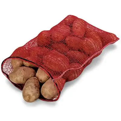Kuat padat tugas berat PE Leno bawang tas kayu bakar kemasan tas untuk apple/Kentang/bawang sayuran dan buah