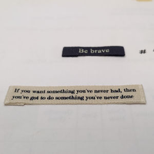 ป้ายผ้าคอตตอนพิมพ์ลายเป็นมิตรกับสิ่งแวดล้อมฉลากรีไซเคิลสีตามสั่งป้ายกำกับดูแลซักได้ - Product Image 4