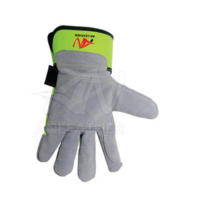Gants de travail en cuir fendu de vachette de meilleure qualité, taille XL, protection ignifuge pour la sécurité, résistant aux coupures. - Product Image 3